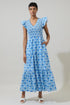 Elyse Geo Sunfire Tiered Midi Dress